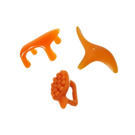 Outanaya 3Pcs Resin Massage Plates Dog Turtle Bird Shape Body Massager Tool for Muscle Relief Durable and Smooth Edges for Back Legs Neck and Face Use