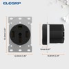 ELEGRP 50 Amps 125/250V Range Oven Stove Receptacle, Flush Mounting