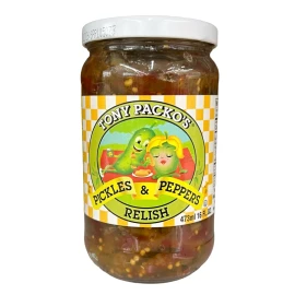 Tony Packo's Pickles & Peppers Relish 16 oz Packos