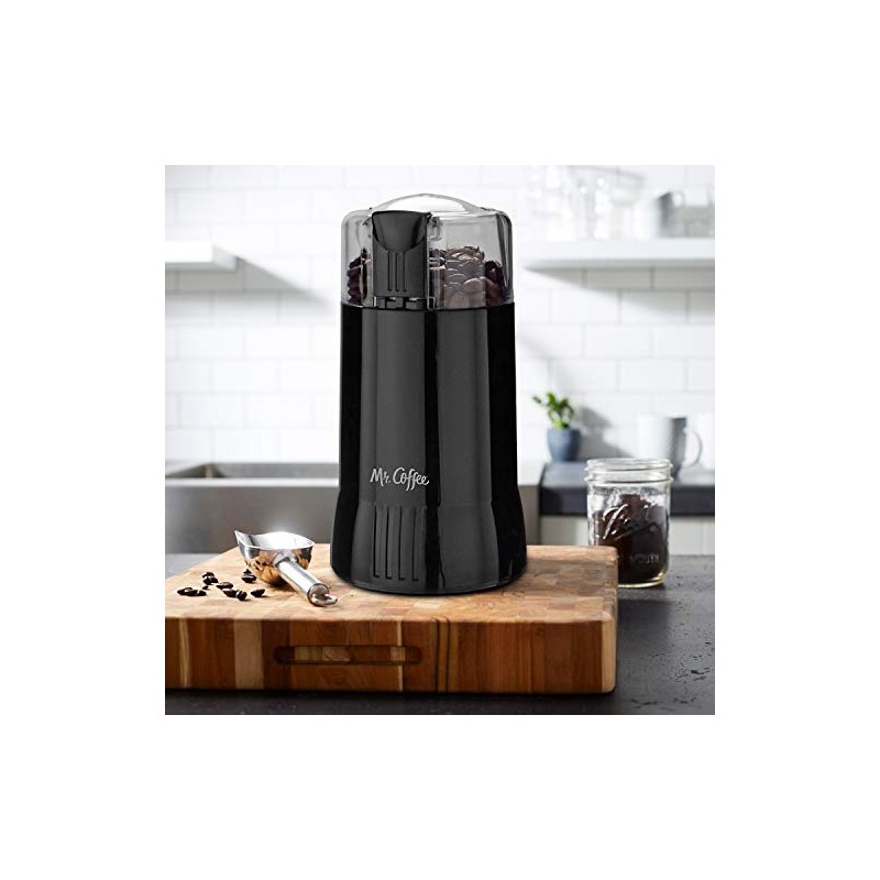 Mr. Coffee Electric Coffee Grinder|Coffee Bean Grinder| Spice Grinder, Black