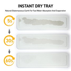 Moforoco Kitchen Dish Soap Dispenser Set, 16OZ Glass Bottle, Hand and Dish Soap Dispenser Set, Instant Dry Tray, Non-Slip Silicone Pad, Brush Holder with Smiley Face Sponge Holder, Kitchen Decor