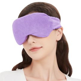 MORLIDEN MORLIDEN Microwave Moist Heated Eye Mask for Dry Eyes, Moist Eye Warm Compress for Dry Eye Therapy Mask with Flaxseed, Work with Relieve Dry Eyes, Blepharitis & Stye Eye Treatment (Purple)