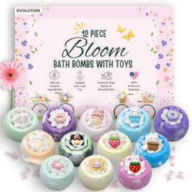 EvolutionUSA 12pc Bloom Bath Bombs with Toys