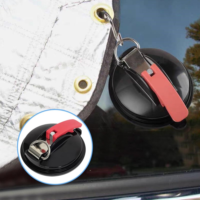 Funmo 4 x Suction Cup Hooks, Suction Cup with 8