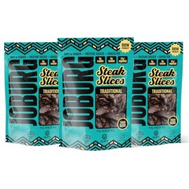 JOBURG VARIETY FLAVORS Steak Slices Biltong Meat Snack Kosher Multi pack/3 (6OZ, TRADITIONAL)