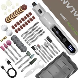 3.7V Cordless Rotary Tool Kit LED Ring Work Light, 2.0Ah Li-ion Battery 5 Speed 70 Accessories Portable:_Grey-3.7v