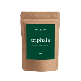 Real Earth Triphala Organic Powder 250g - Amalaki, Haritaki, Bibhitaki - Ayurveda Fair Production from India