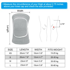 PATIKIL S Size Protective Knee Pads, 6 Pairs Sponge Volleyball Knee Pads Breathable Dance Knee Pads Brace for Women Men Football Basketball Workout, Grey