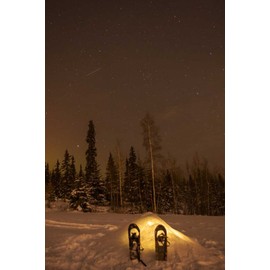AK A quinzee snow shelter under the night sky by Cathy - Gordon Illg -