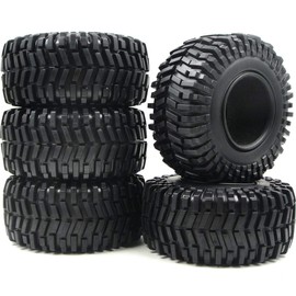 5PCS 2.2 Rock Crawler Tires Soft Tyre Fit RC Crawler 2.2 beadlock Wheels Black