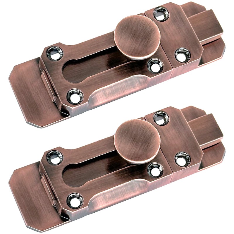 2 PCS Sliding Door Bolt Lock,Antique Safety Latches for Doors