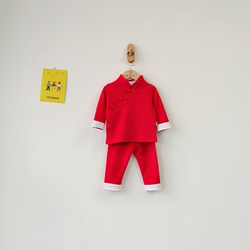 2Pcs/Set Chinese Style Stylish Baby Suit Long Sleeve Infant New