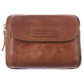 Greenland Nature Soft & Safe Belt Bag RFID Leather 18 cm, brown, Fashion Waist Bags