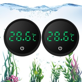 EEEKit Aquarium Thermometer, 2PCS Digital Fish Tank Thermometer, Stick-on Temperature Monitor for Reptiles Turtle Lizard