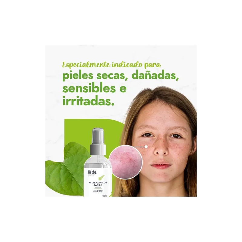 Hidrolato de Sábila Hebbe Cosmetics Aloe Vera Tónico Facial y