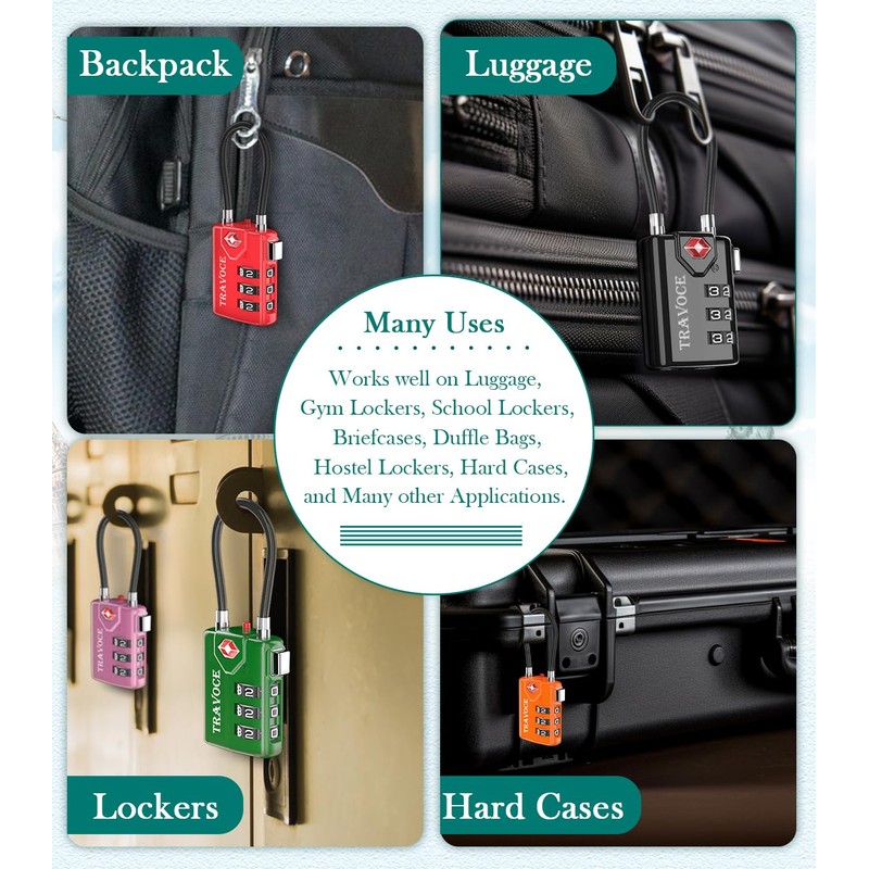 TSA Approved Luggage Locks, Travel Locks Which Also Work Great