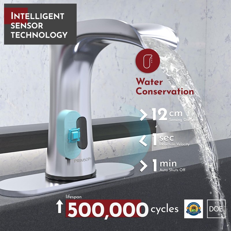 PRIMSOPH Waterfall Automatic Motion Sensor Hands Free Electronic Infrared Smart