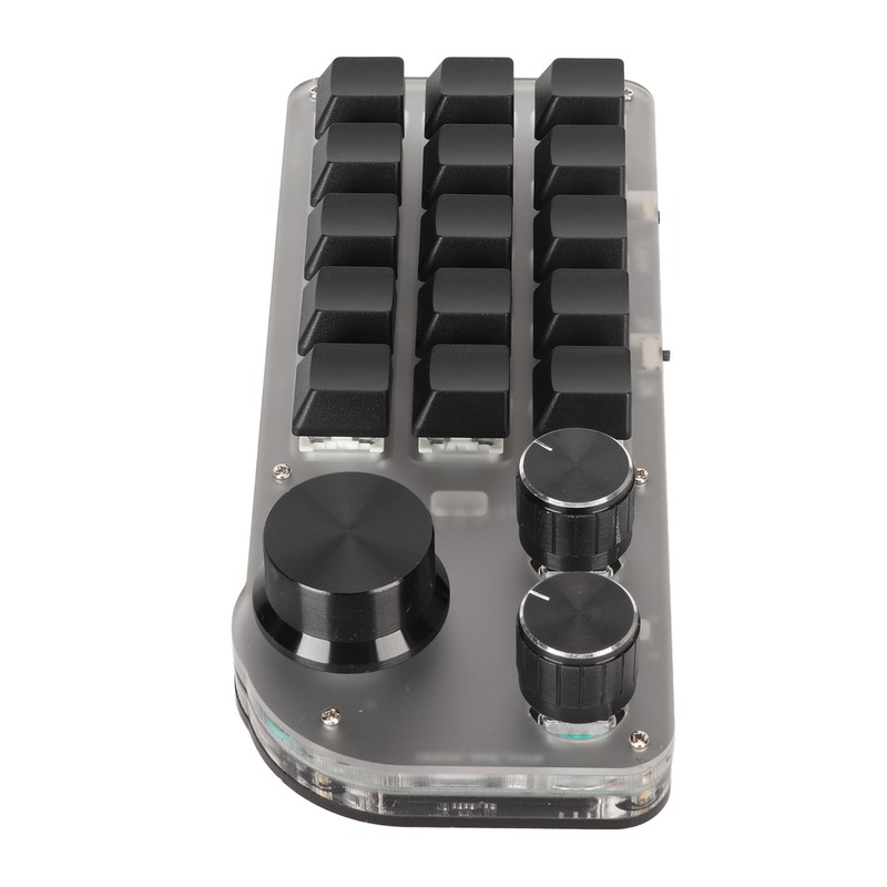 Programmable Keyboard 3 Knobs 15 Keys Portable RGB Bluetooth DIY