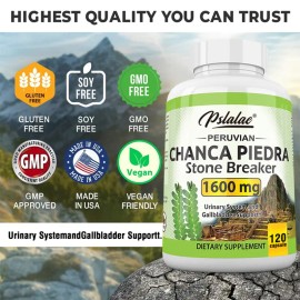 1600 mg Chanca Piedra Supplement – Supports Kidney and Gallbladder Health, Natural Herbal Formula for Urinary and Digestive Wellness