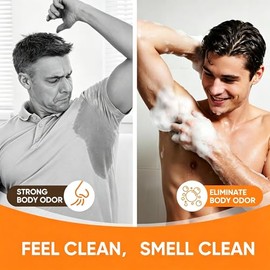 Pack of 3 Persimmon Soap for Odour Control with Green Tea Extract, Handmade Deodorising Soap for Men & Women, Deep Cleansing Face & Body Soap (Orange, 100 g (Pack of 3)