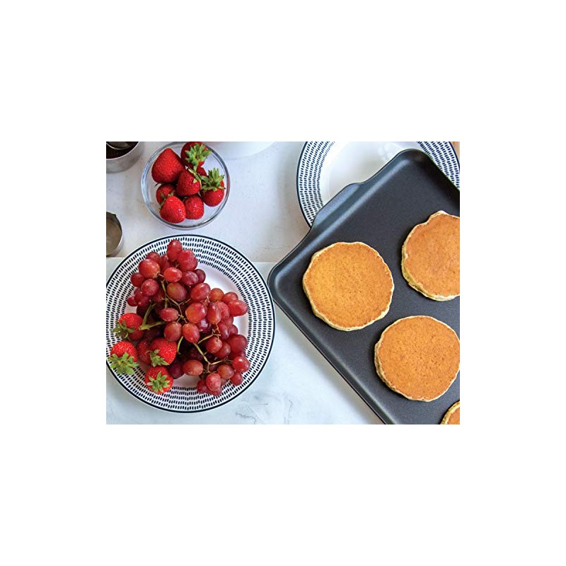 Nordic Ware Two Burner Griddle, 10.3 x 17.4 inches, Non-Stick,