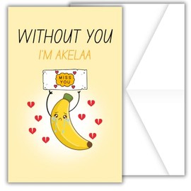 Funny South Asian greeting card Without you I'm akeela Miss you card Humorous Indian greeting card Desi puns greeting card Funny India Punjabi Pakistani Card Indian couple's card Birthday card for foodies South Asian love Desi friendship card couple's ca