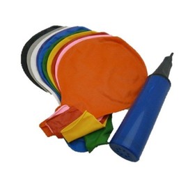 Em21 Giant Balloons, 35.4 inches (90 cm), 10 Colors, Set of 10 Colors, Includes Pump