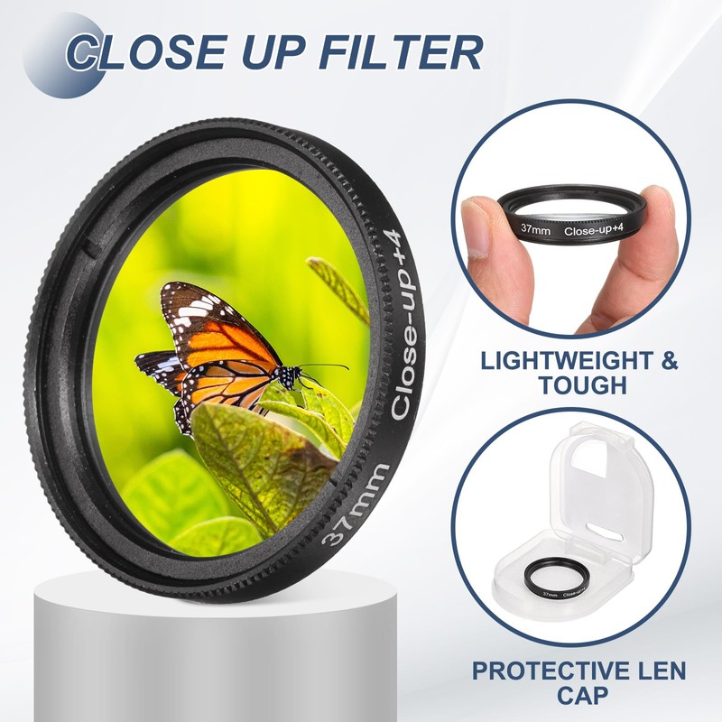 PATIKIL 40.5mm Close-up Filter Macro Lens Filter +4 Diopter Magnification
