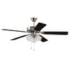 Litex Industries - 52" Tri-Mount Satin Nickel LED Ceiling Fan