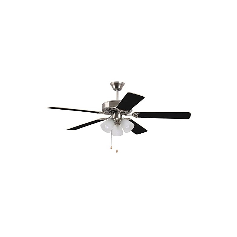 Litex Industries - 52" Tri-Mount Satin Nickel LED Ceiling Fan