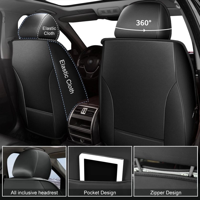 Unbranded For Buick Envision 2016-2025 Car PU Leather Seat Covers