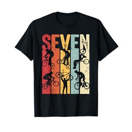 Kids 7 Year Old BMX Birthday Party Boys Dirt Biking 7th T-Shirt