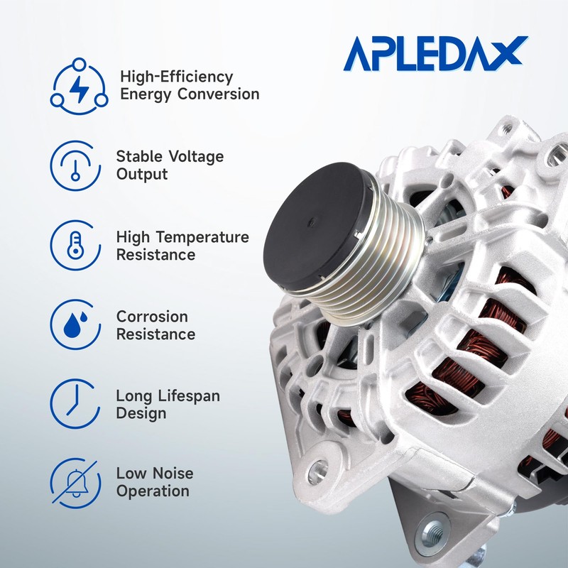 APLEDAX High Output Alternator for -Nissan Altima Rogue Sentra 2.5L,