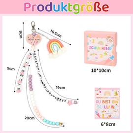 EOAMGO School Cone Filling for First Day of School Girls Boys, School Child 2025 First Day of School Girl Boy, First Day of School Gift School Cone Contents Calculator Chain, Gift First Day of School