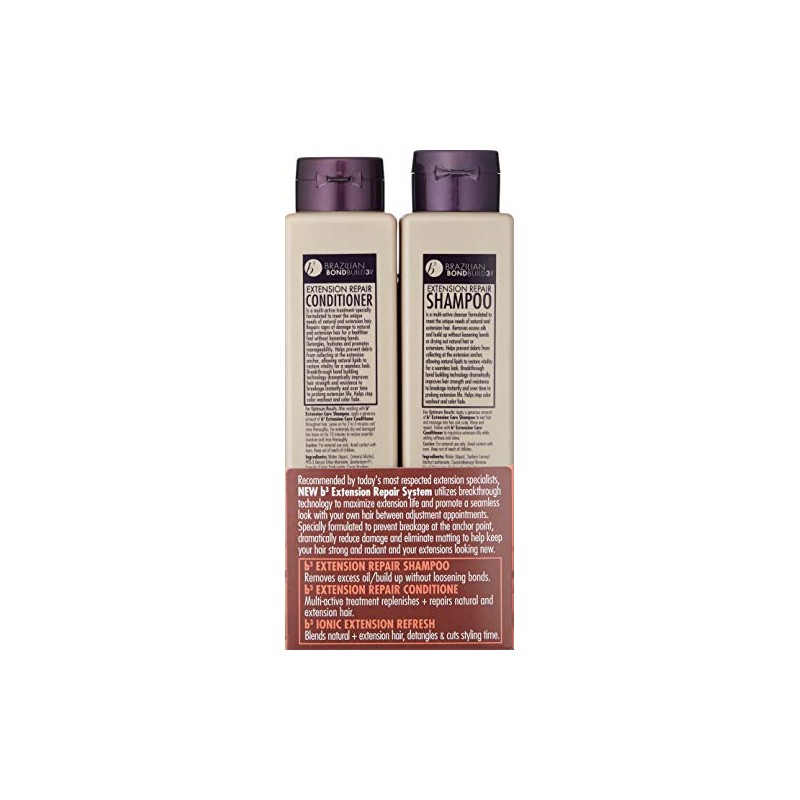 B3 Brazilian Bondbuilder Extension Shampoo/Conditioner/Refresh Trio Pack, 15 fl. oz.