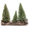 Holyart Three Pine on Rock for DIY Nativity Scene