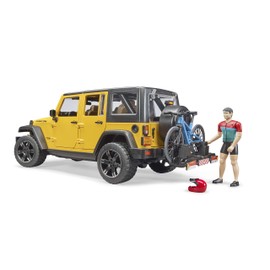 Bruder 02543 Jeep Wrangler Rubicon w Mountain Bike and Figure