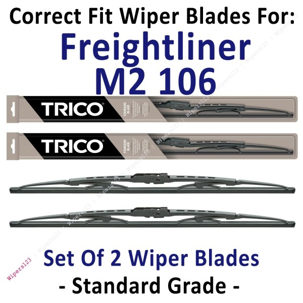 Trico Wiper Blades 2-Pack Standard - fit 2001-2018 Freightliner M2