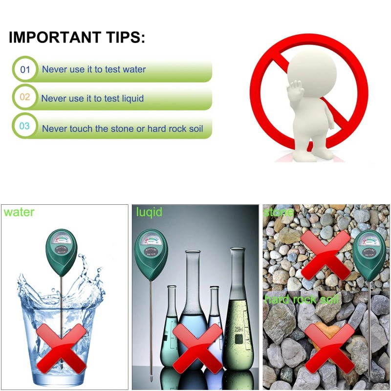 XLUX Long Probe Deep Use Soil Moisture Meter Water Monitor