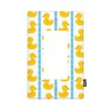 Pznen Cute Ducks Single Rocker Wall Plate Farm Animal Yellow