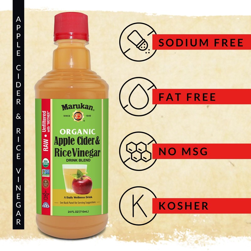 Marukan Organic Apple Cider Vinegar & Rice Vinegar Drink Blend,
