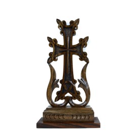Wooden"KHACHKAR" Cross for Desk best Armenian gift souvenir