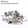 6mm L-Shaped Support Shelf Bracket Pegs with Hole, Polished Nickel