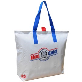 CYMA Insulated Tote Bag, 15"x12"+3" Flat Bottom, White (White, 1)