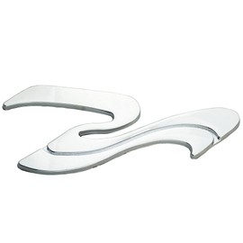 2X SEA RAY SEARAY SR Wave Logo Emblem Badge NAMEPLATE New 6-1/4" Long Genuine (Chrome)