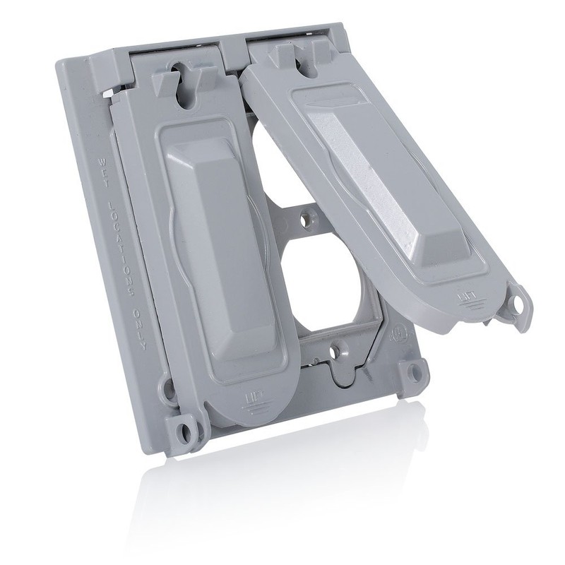 Leviton Weatherproof Cover, 2-Gang for Decora, GFCI, Duplex, or Single