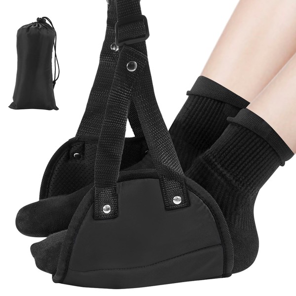 Foot Hammock for Plane Adjustable Plane Travel Airplane Foot Hammock