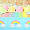 3 Pack Pastel Rainbow Tablecloth for Baby Shower Decorations, Unicorn