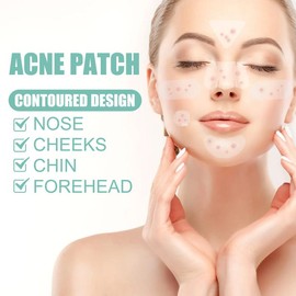 EELHOE Invisible Acne Patches Hydrocolloid Pimple Patch for Sensitive Skin 132-Count Vegan Non-Comedogenic Blemish Care Reduces Redness & Calms Breakouts Overnight - Color: 1