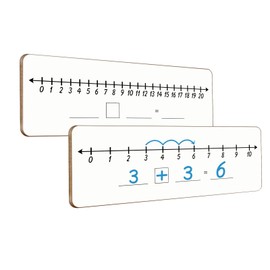 Dry Erase Number Line Whiteboard 4”x12”Double Sided White Board Featuring 0-10 Number Line On One Side 0-20 On The，Dry Erase Board for Kids Number Lines for Students Math Manipulatives